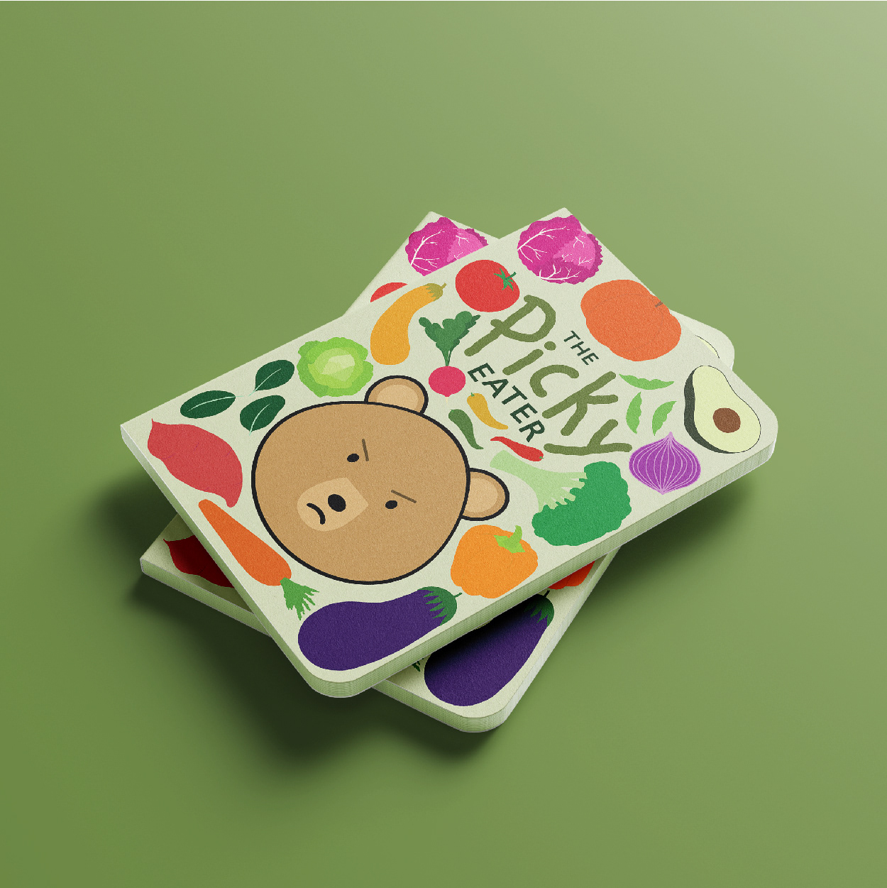 The Picky Eater is a children's book that I created for an illustration project. The book uses a clean and cohesive flat illustration design style which didn't make the book seem too overwhelming. The fruits and vegetables were consistent items throughout the book.