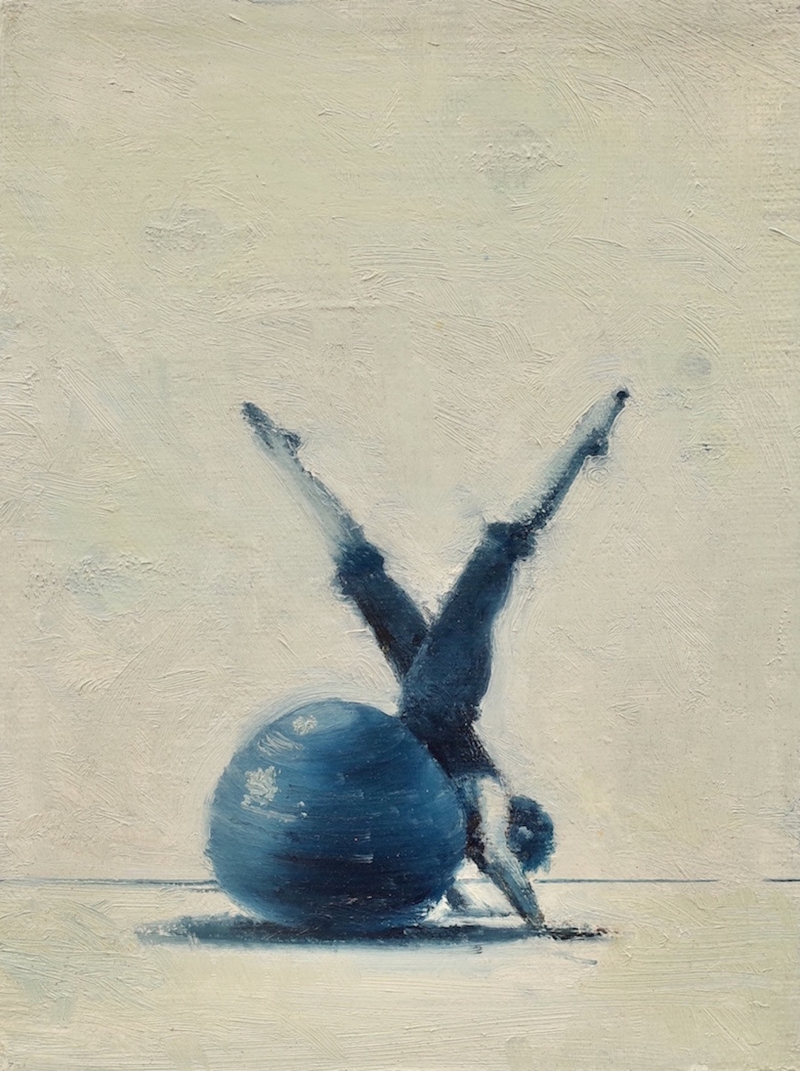 Medicine Ball, 2011, 7 7/7” x 5 7/8”, oil on canvas
