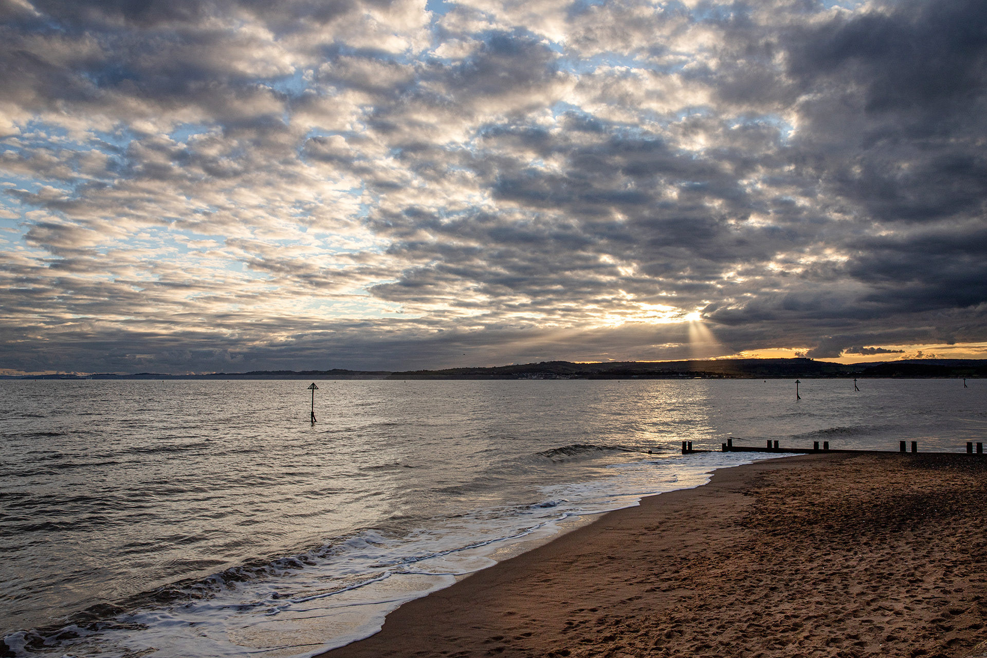 Autumn sunset Exmouth, Devon