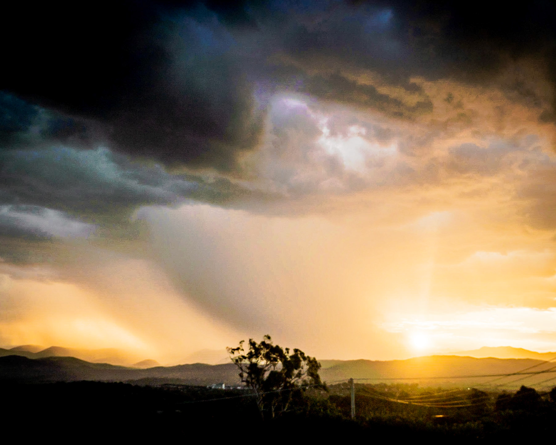 - Looking over Tuggeranong...The heat-fuelled power of last night's storm was simply awesome. Most of the lightning was overhead so no get great pictures - I stayed safe inside :-)  but we sure got the soundtrack!..
