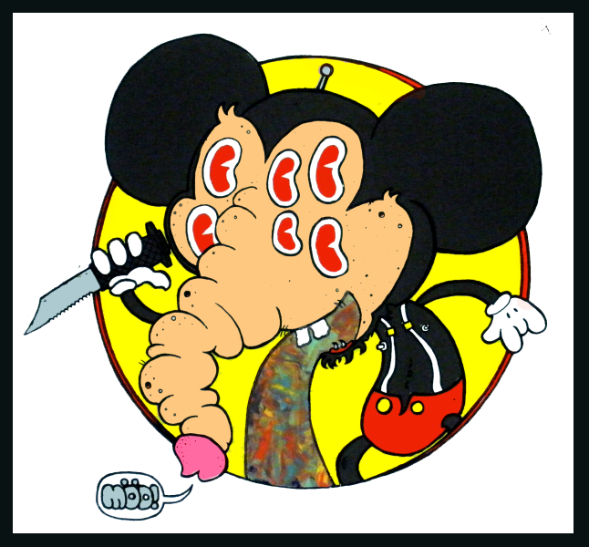 icky mouse, 7 layer screenprint