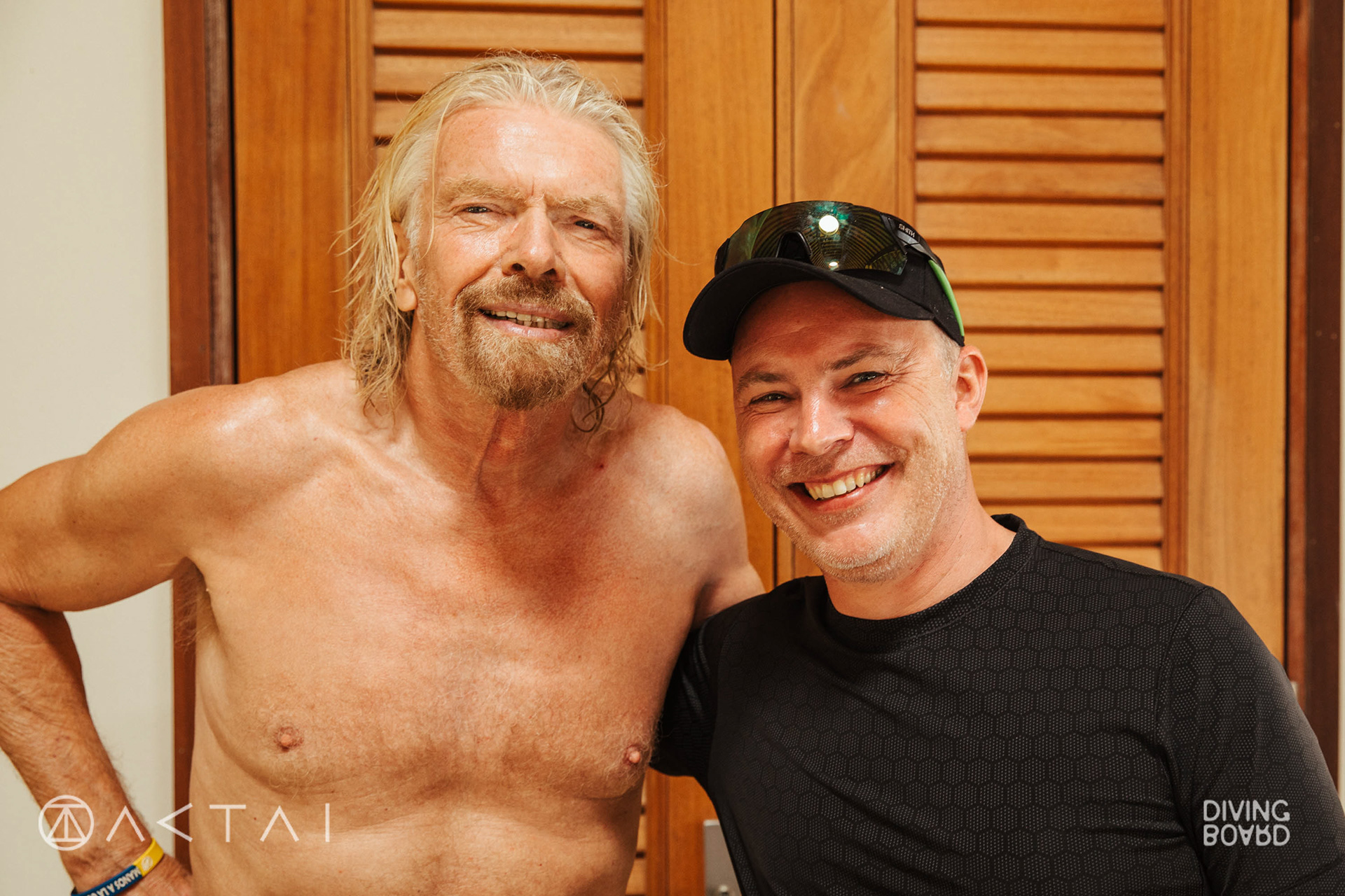With Richard Branson on Necker Island