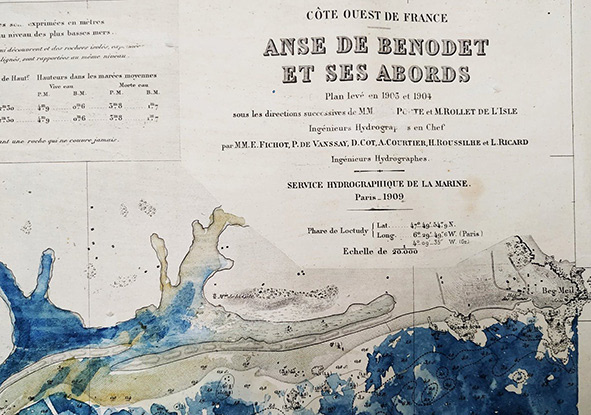 Carte nautique - Détail de "Maelström"