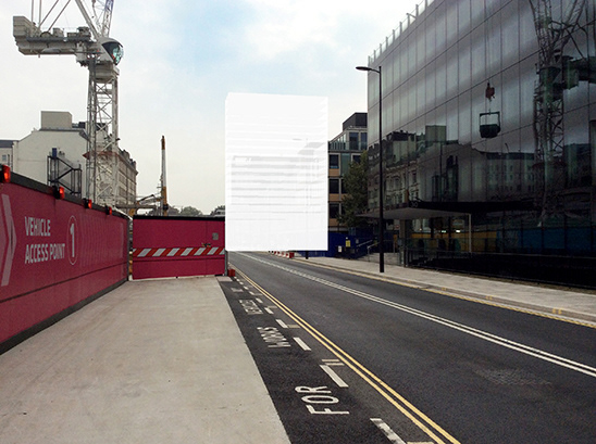 Show Location and Size of Proposed Building