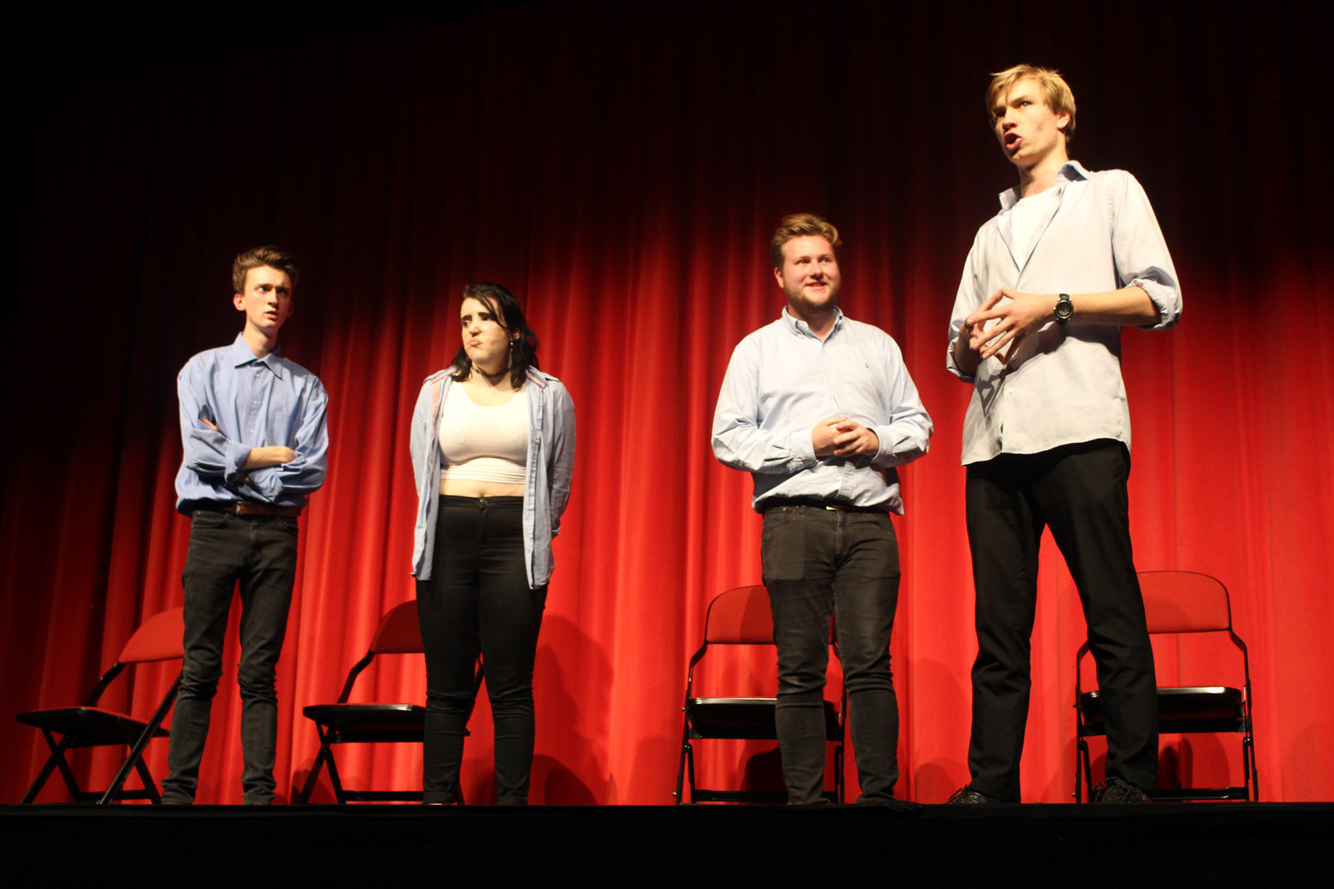 On Stage during 'ParaHoops' Revunions Edinburgh Fringe Highlight Show