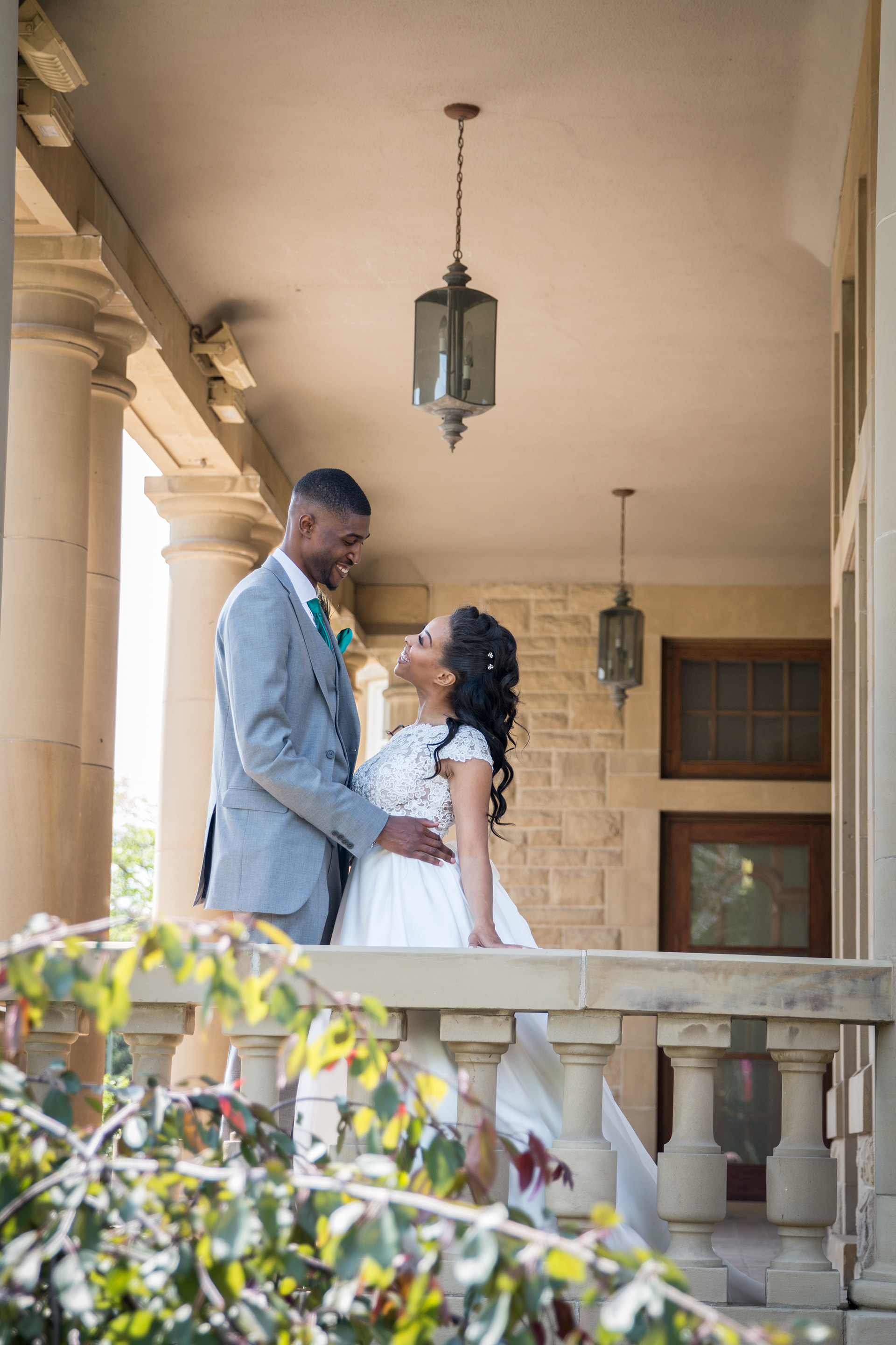 Bride and groom summertime in Edmonton Alberta