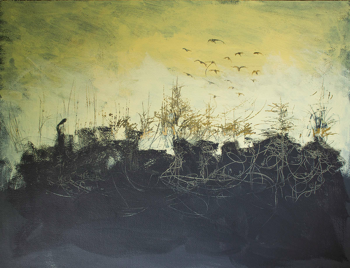 Un bosque, acrílico sobre papel, 61x46 cm, 250 €