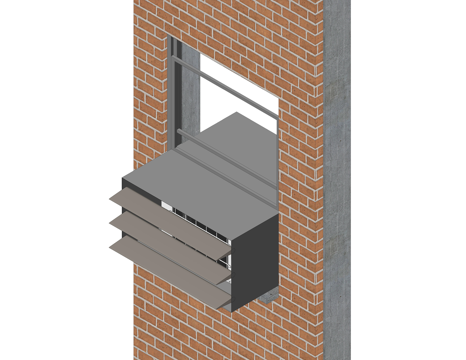 Vent Wing Prototype C / Rhino, VRAY and Photoshop / Perspective View / 2021