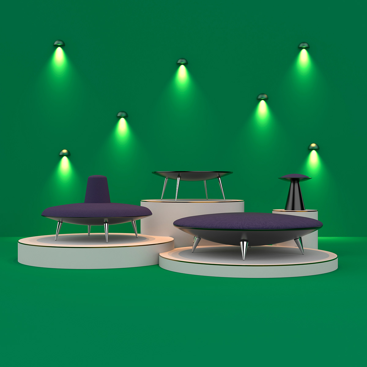 Santiago Monticelli UFO furniture collection