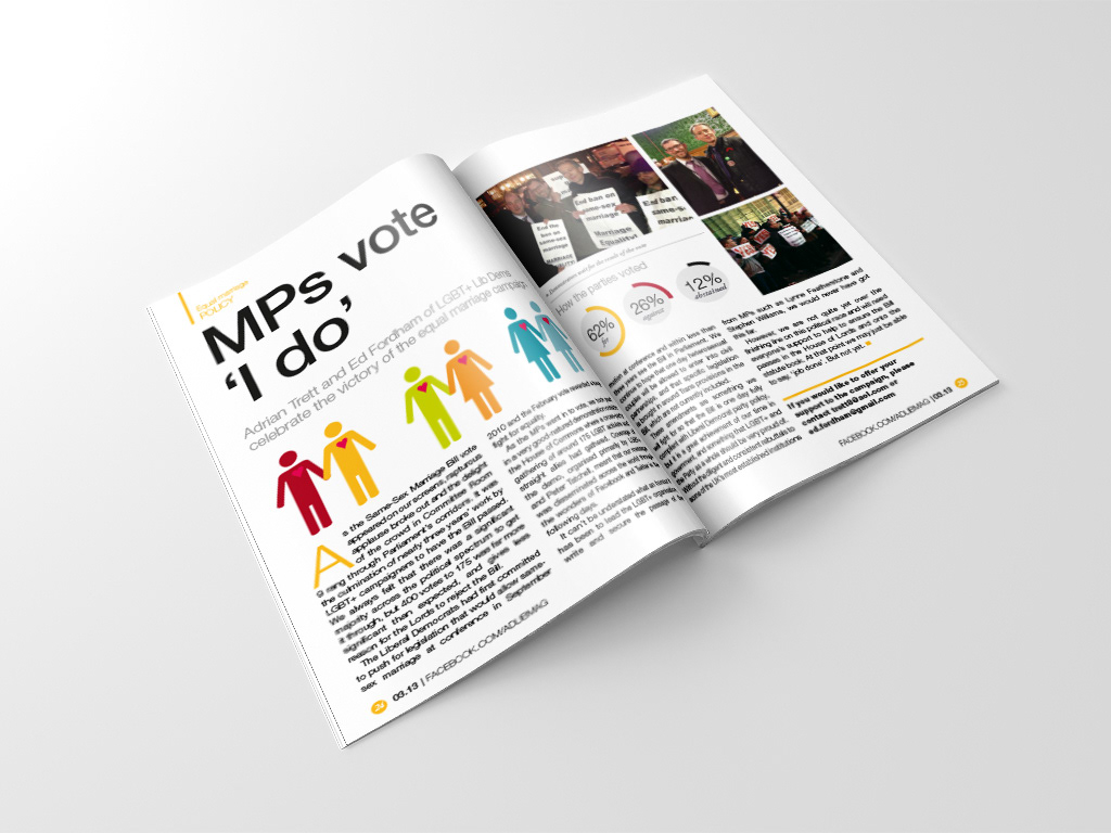 Liberal democrats magazine design