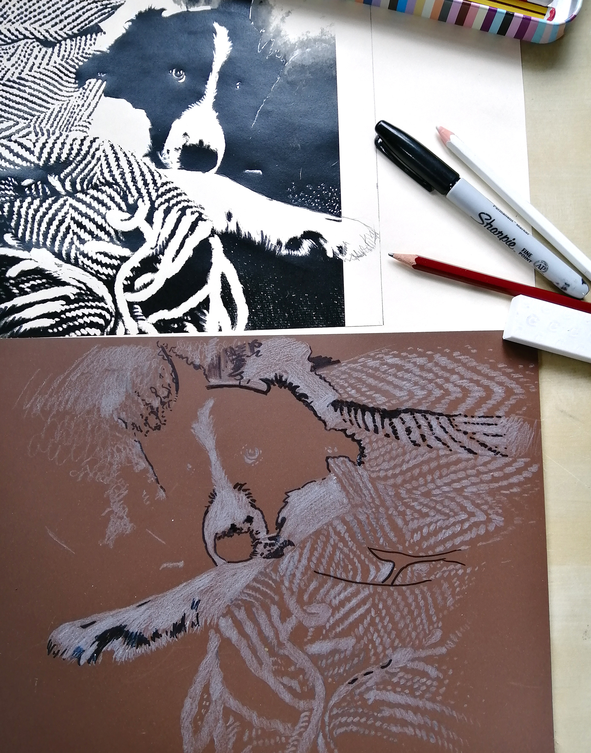 sketching out the design