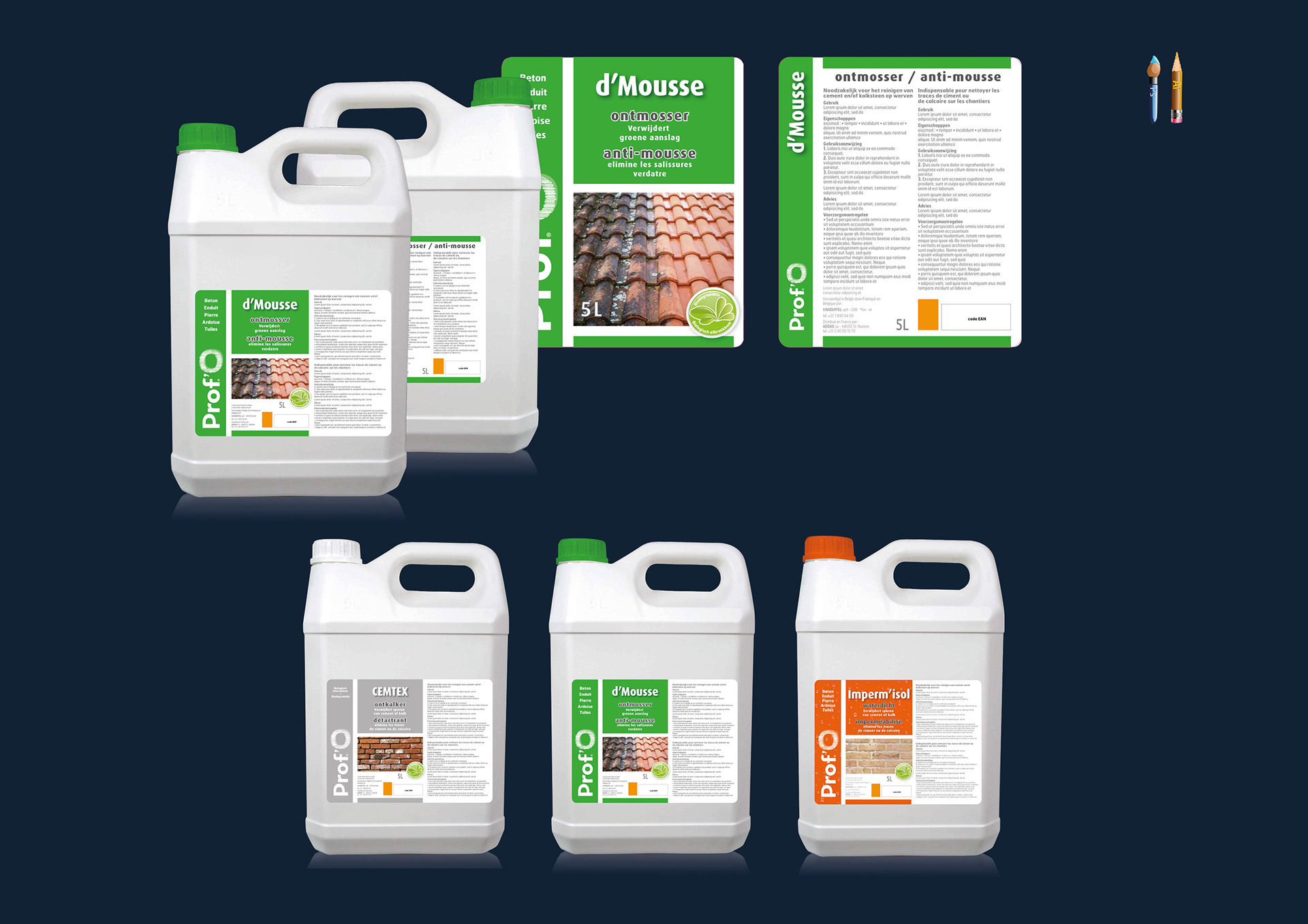 Prof'O, Creation, Design Packaging, artwork, print ready files, logo