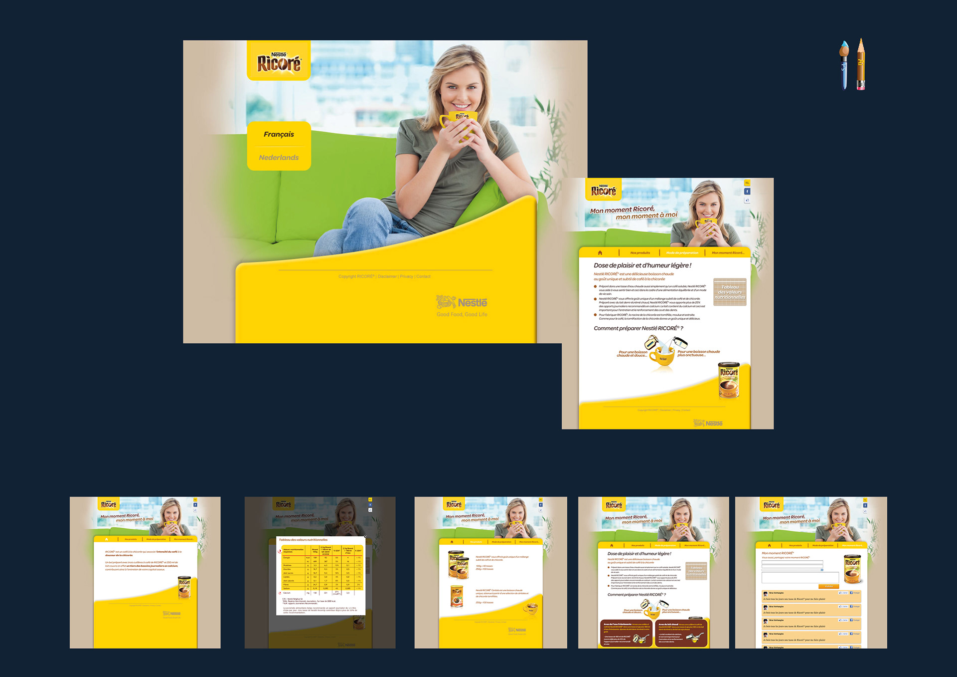 BBDO Ricoré Lay-out fine tuning website