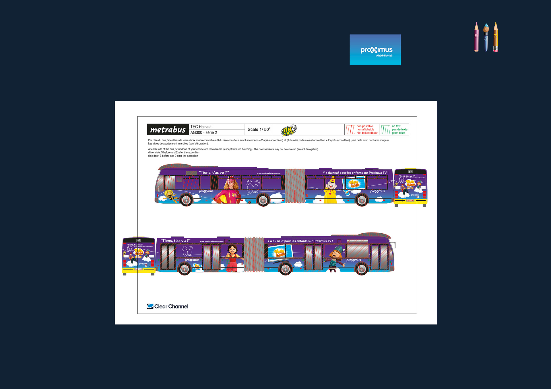 BBDO Proximus, Adaptive design Bus