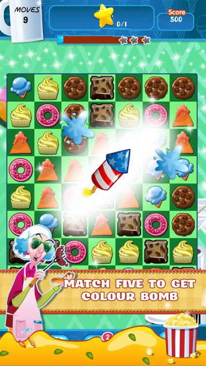 "Maxine's Snack Attack" iPhone Game App; Game Play Screen; Illustration and Design; © Hallmark Cards, Inc.