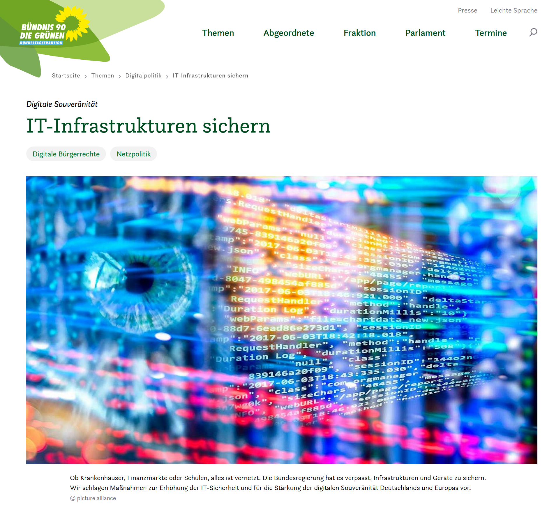 Bündnis 90, Die Grünen/DPA, Picture Alliance
