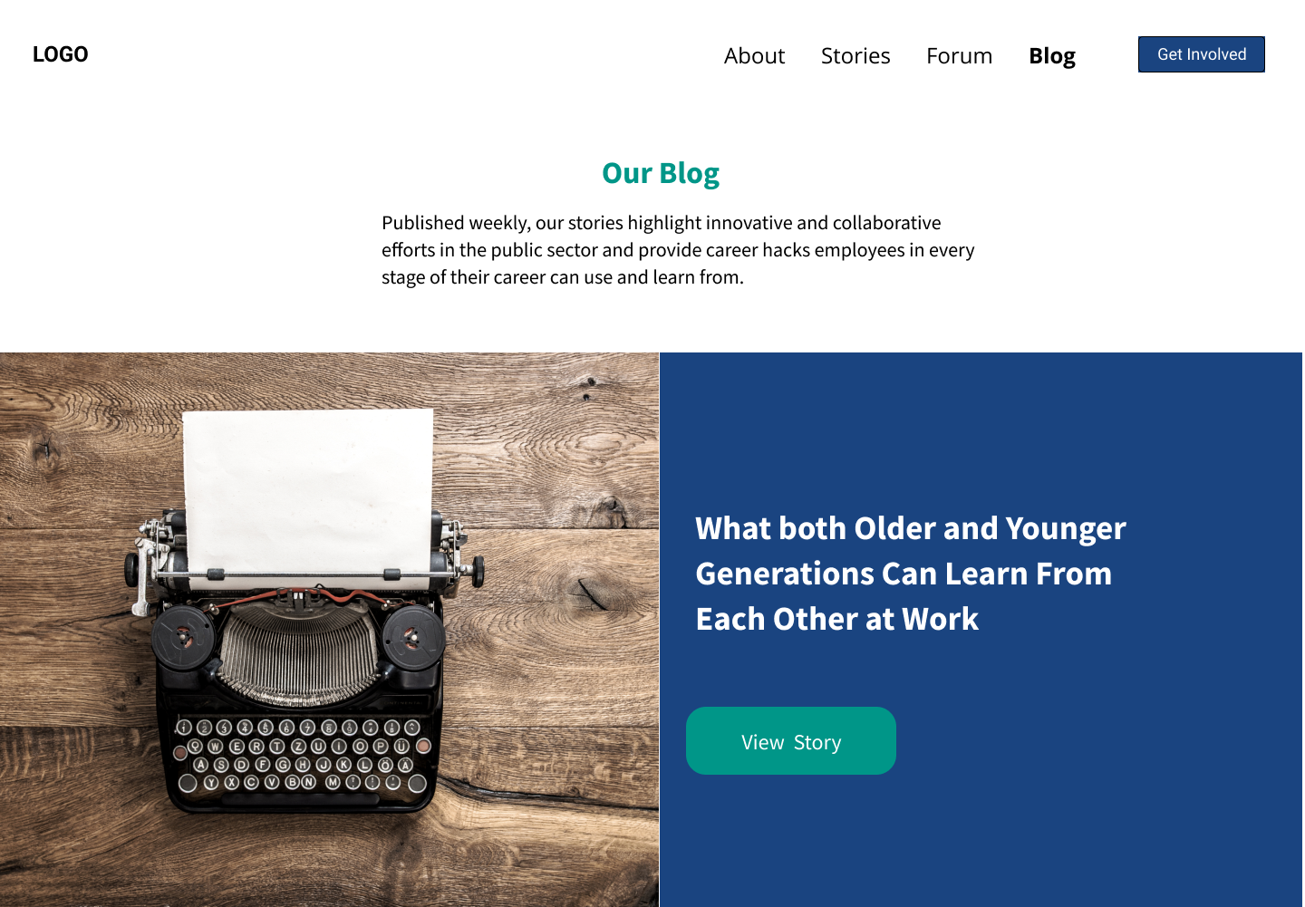 Blog Page Hi-fidelity mockup