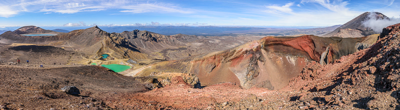 Blue Lake, Emerald Lake, Red Crater and Mt Ngauruhoe, Tongariro National Park - Manawatu-Wanganui 