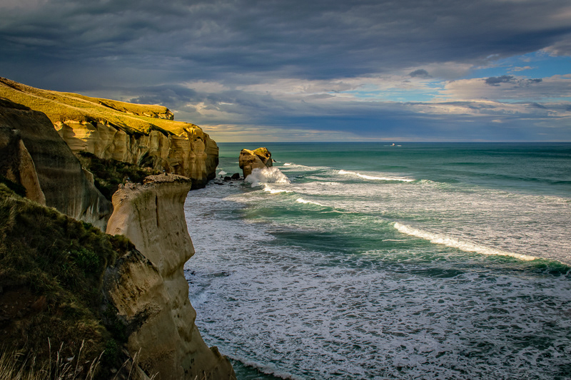 Evening light at Tunnel Beach, Dunedin - Otago