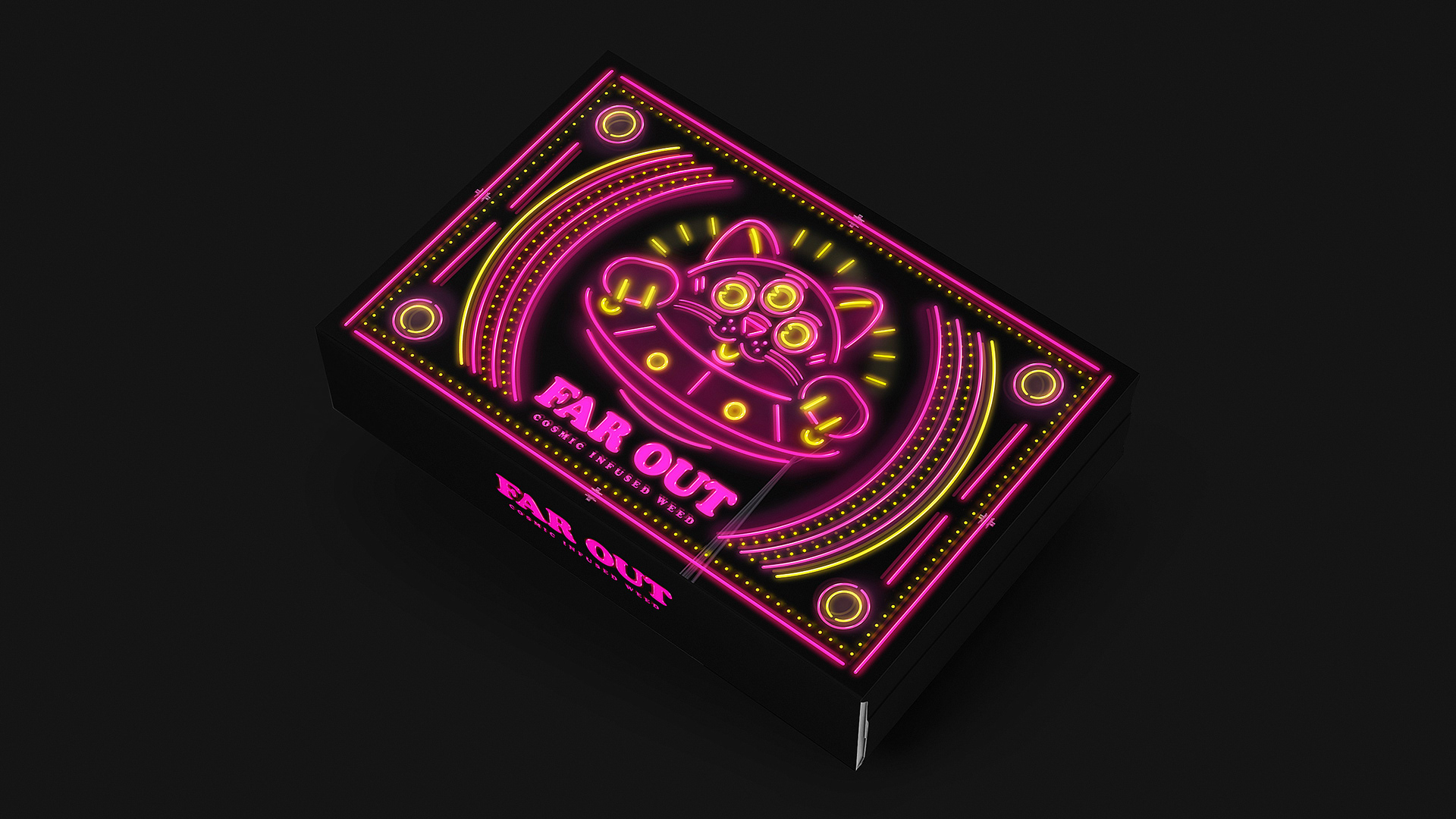 Far Out - Cosmic Infused Weed Neon Sign by Jeffrey Dirkse