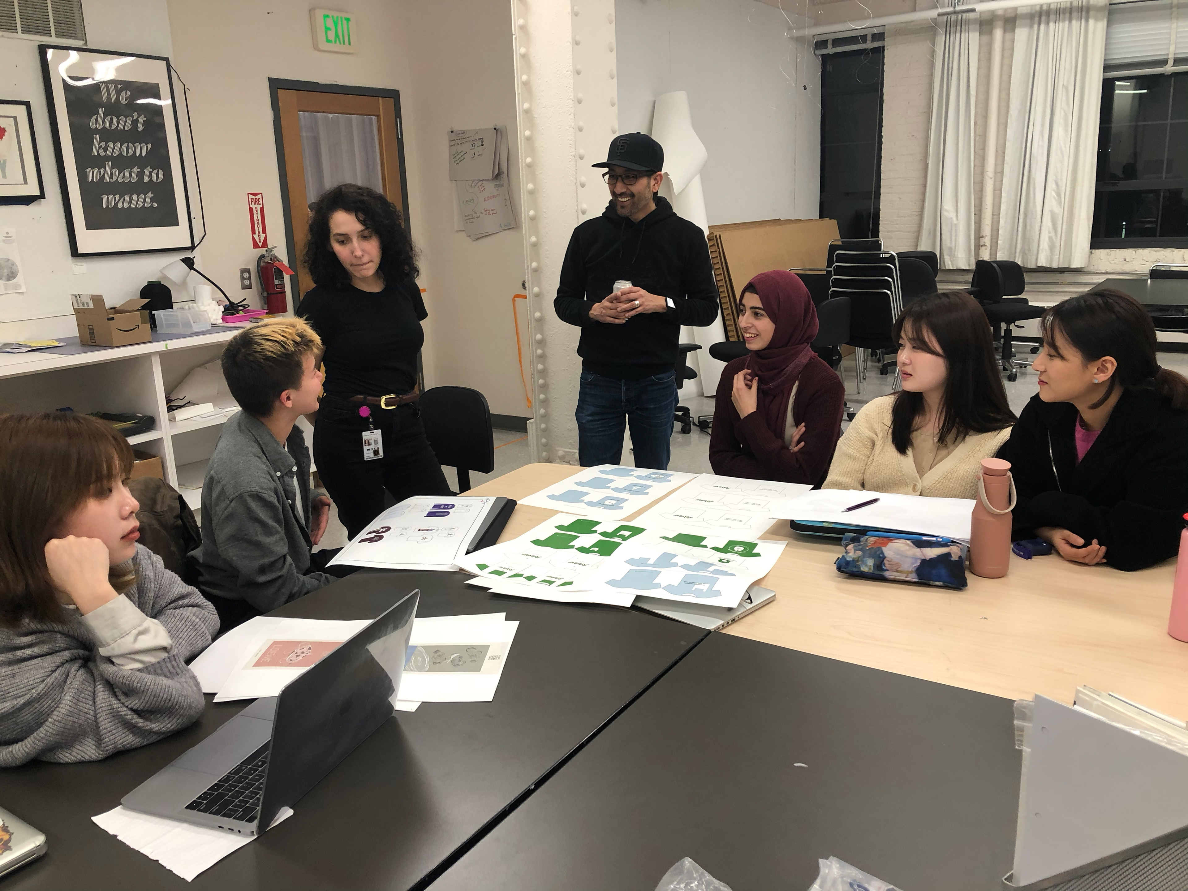 Team Flux with visiting designer Kevin Yasutake