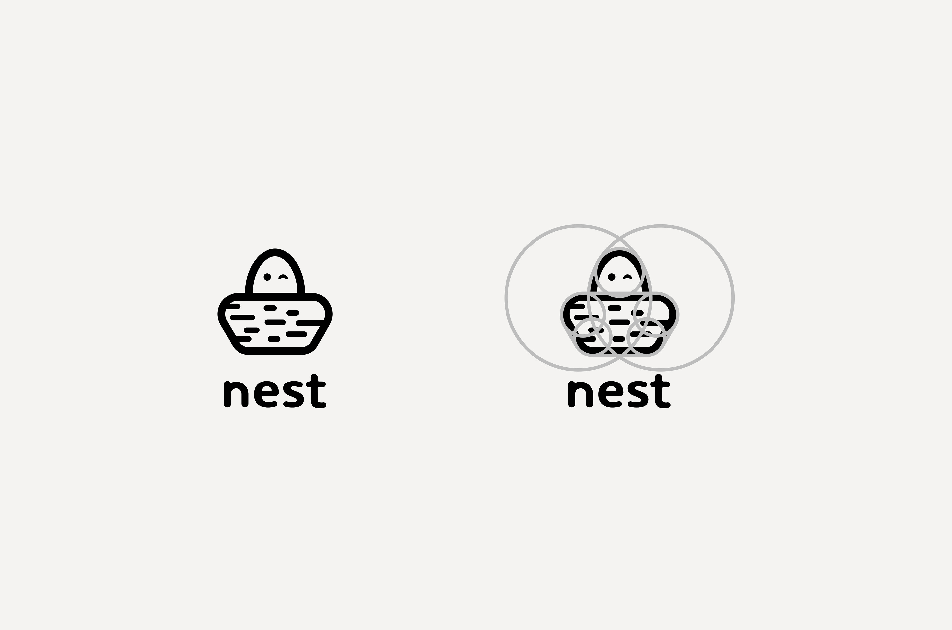 Product nest, logo design