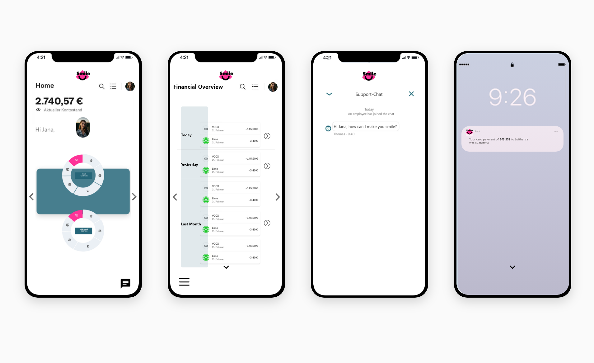 Mobile App all screens