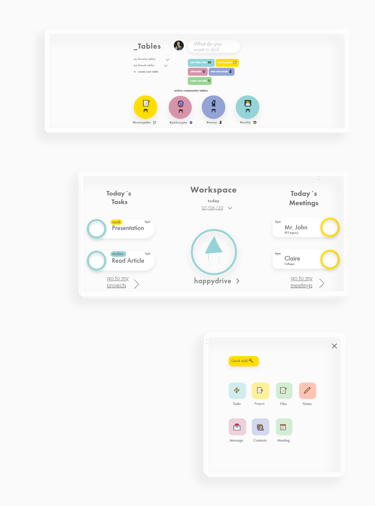 Mockups of different Box Designs