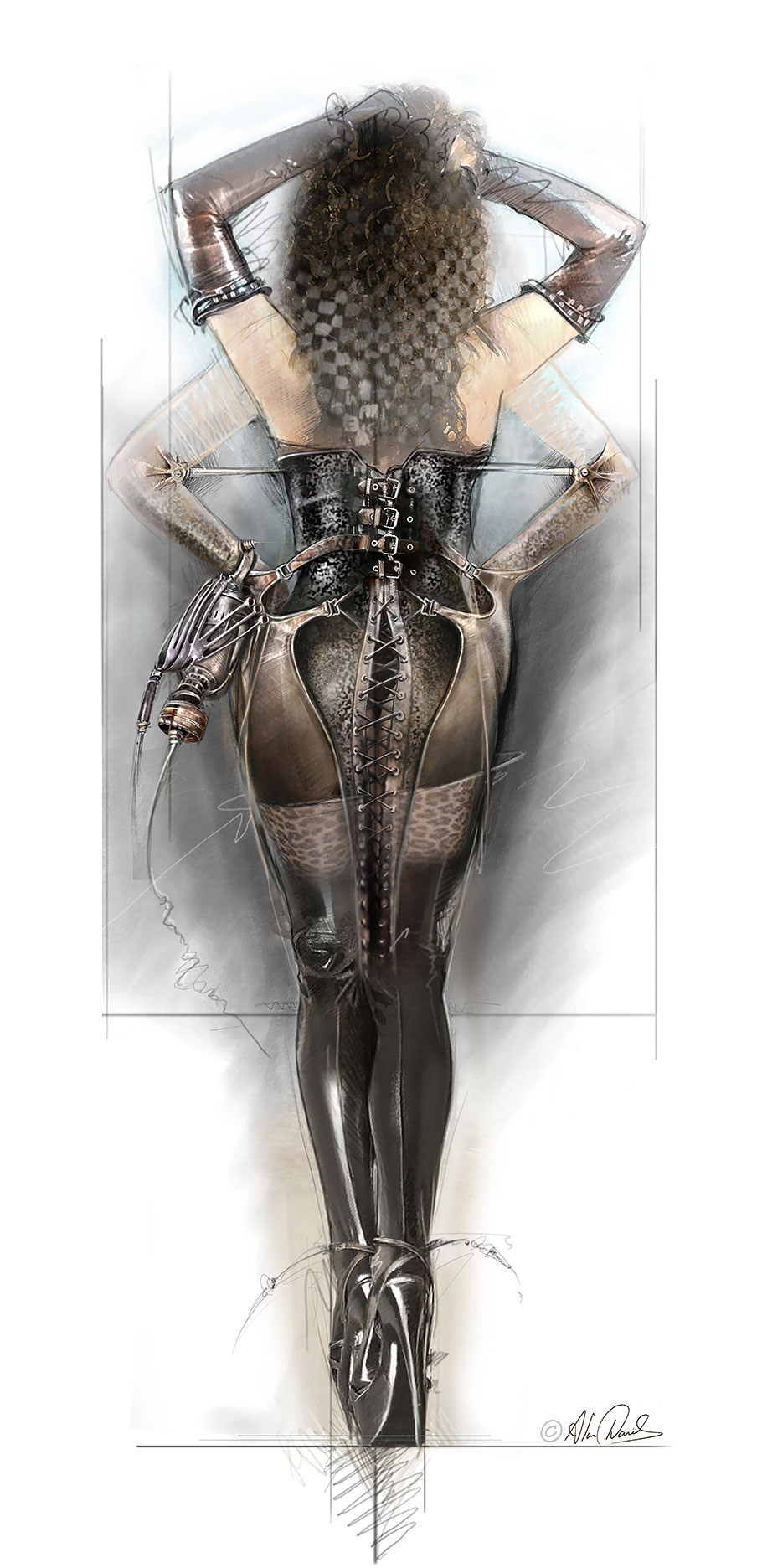 A lady Strong and contemplative with a protective outer shell.