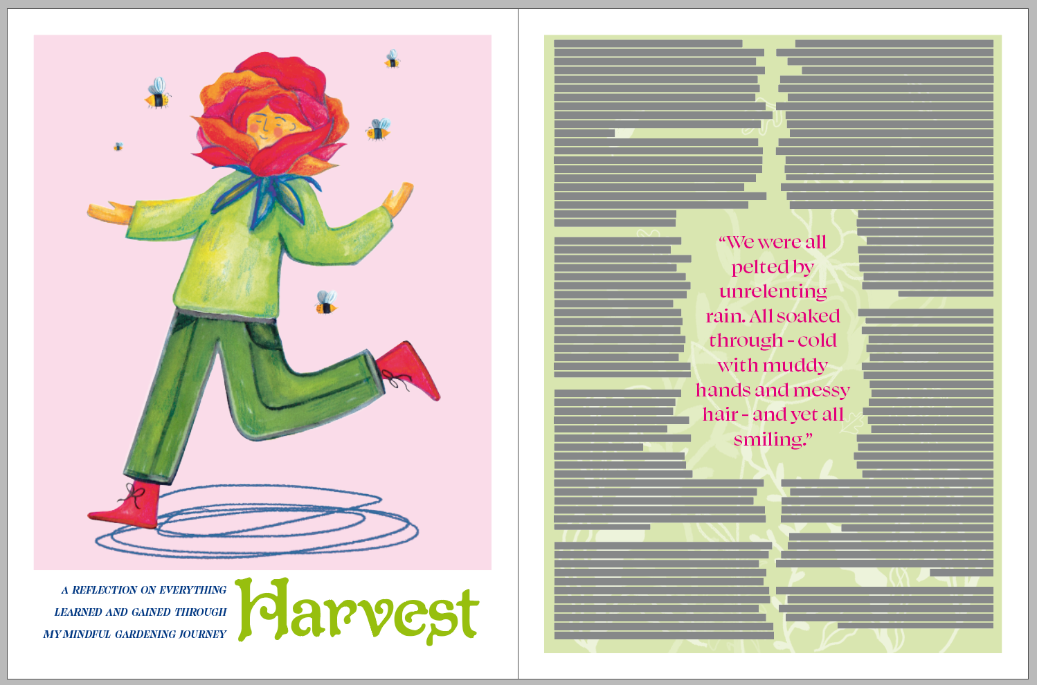 Working on the Harvest spread