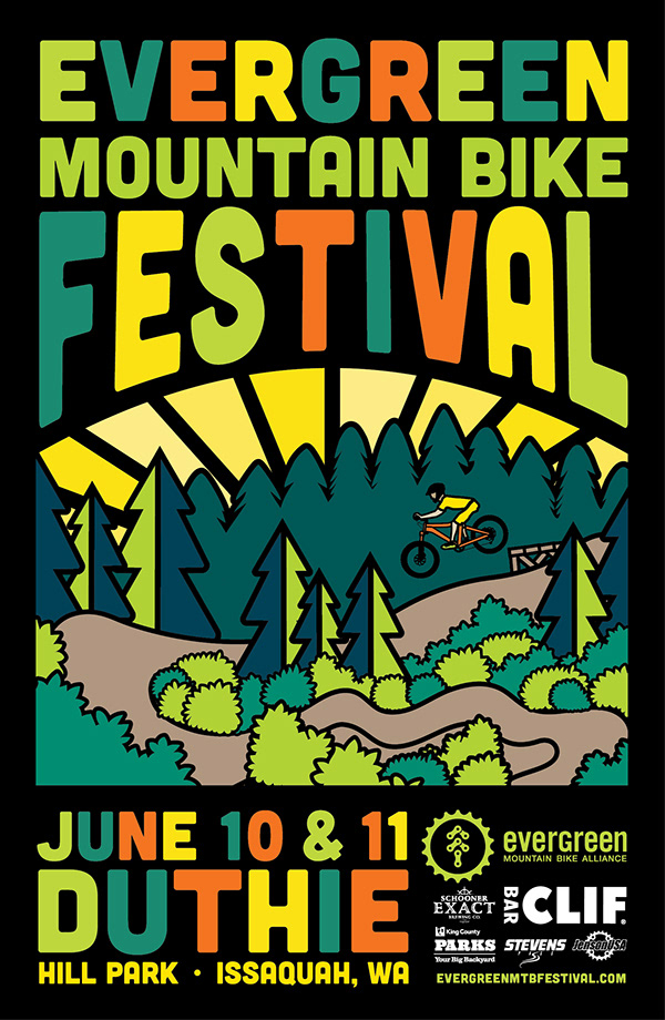 Emily Thompson Evergreen Mountain Bike Alliance Posters