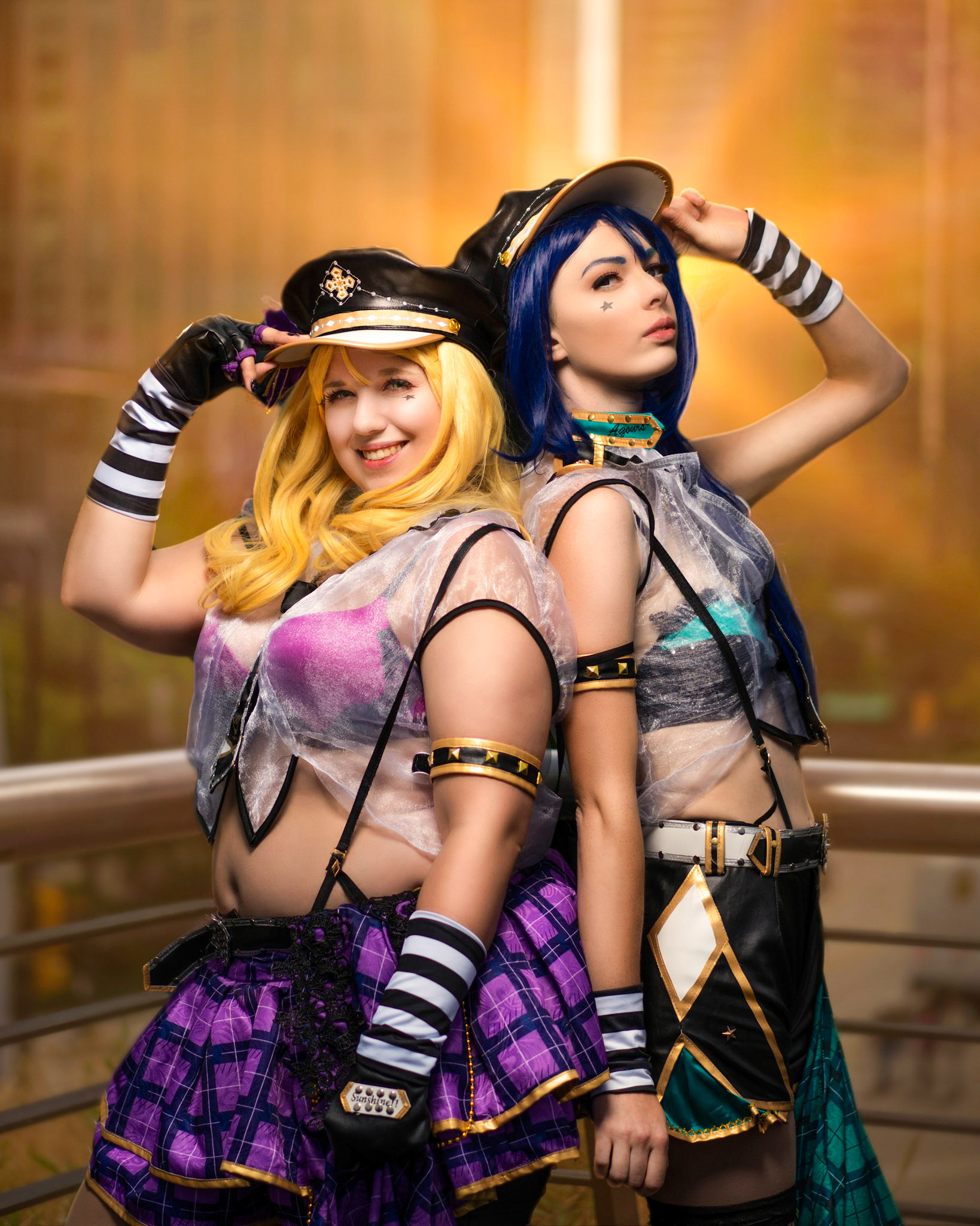 Mari Ohara and Kanan Matsuura from Love Live! Sunshine!! punk ro