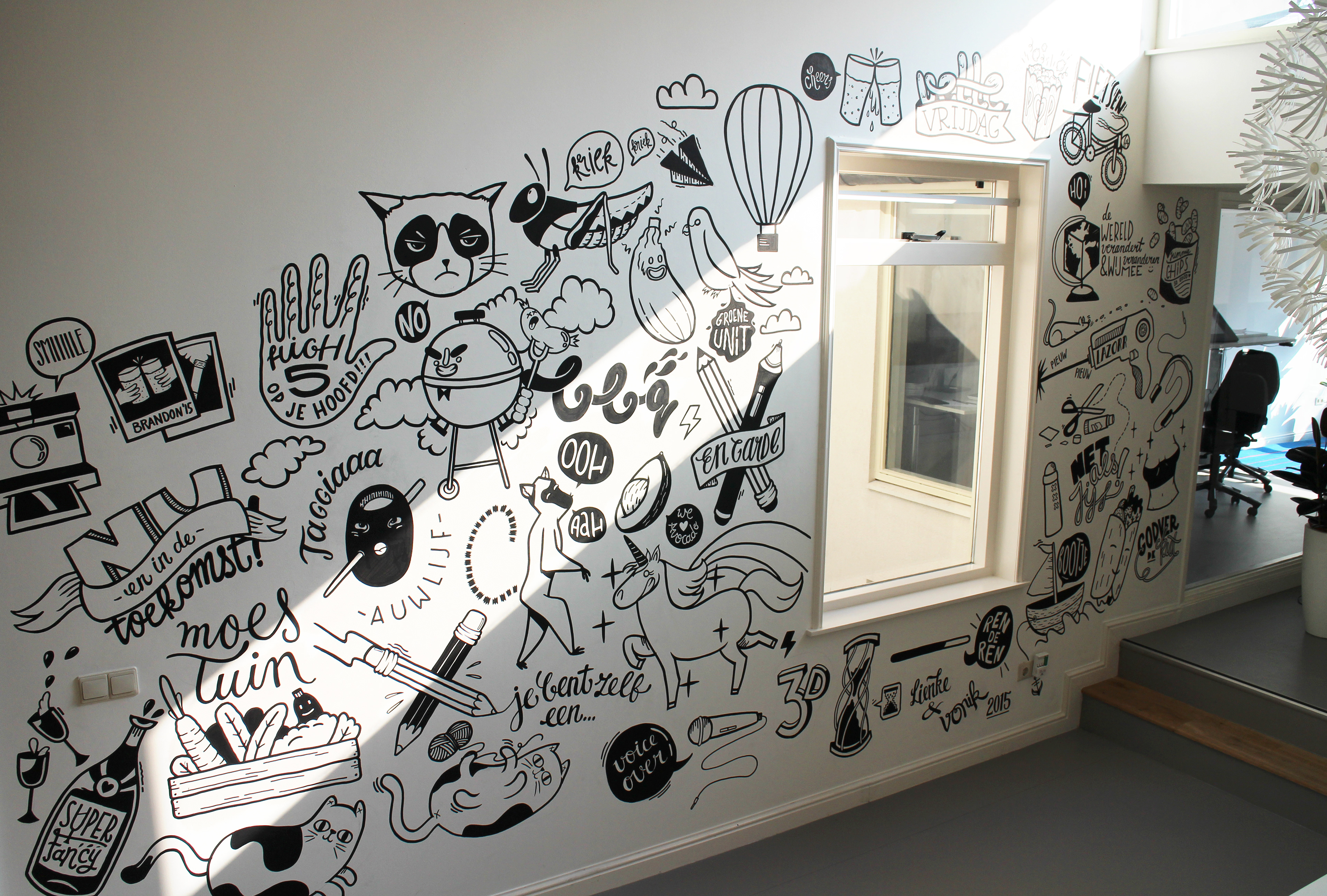 Mural at in60seconds overview - muurtekening