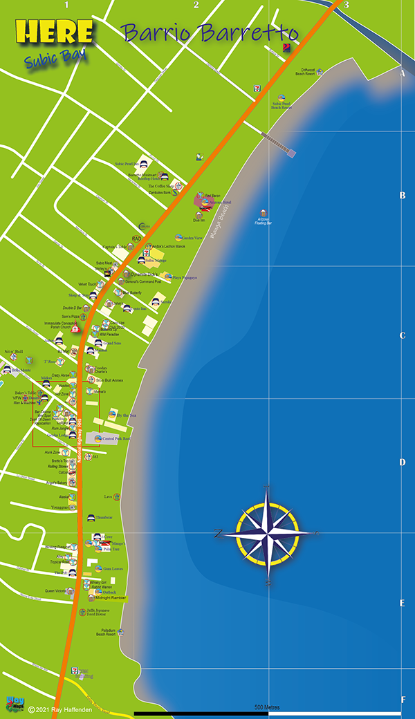 Subic Bay Maps Barrio Barretto And Baloy Beach