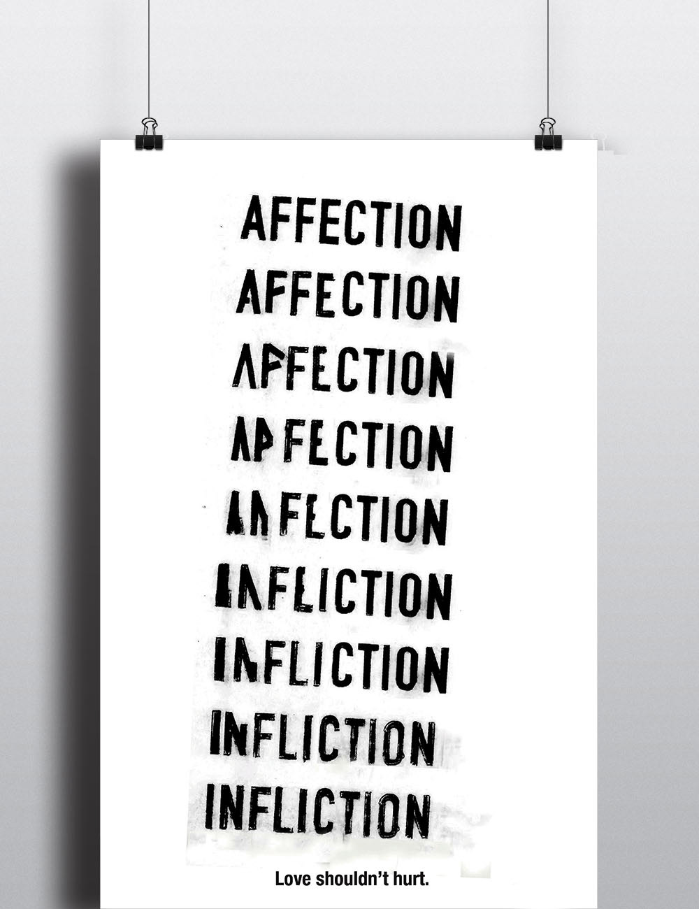Women's History Month poster, typographic, mental abuse