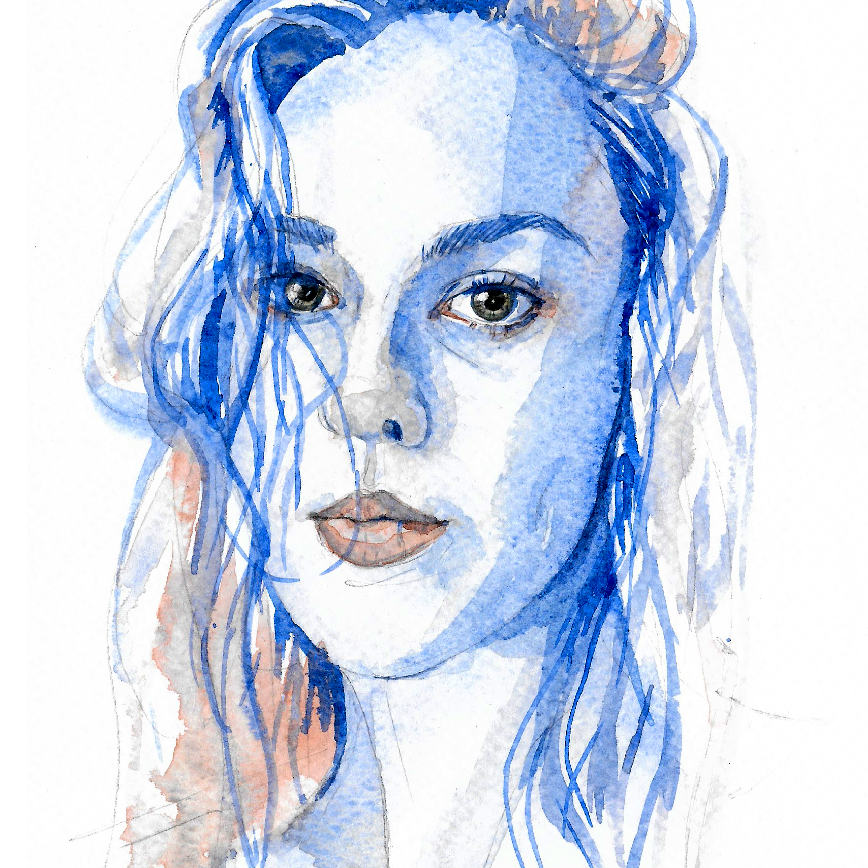 Magdalena Żołnierowicz Illustration - Aquarelle self portrait