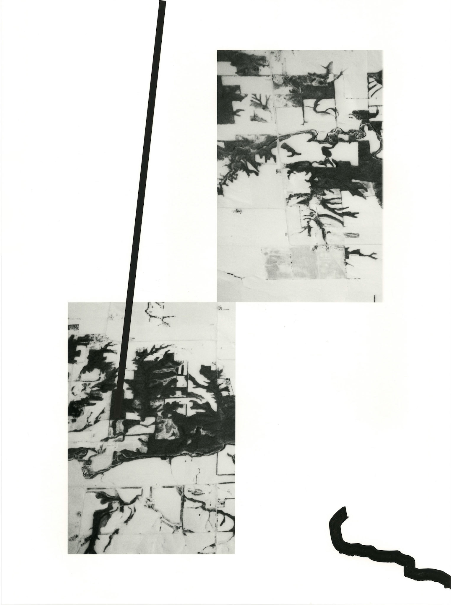 Construct No. 0443 (The Beauty of a Fly Over State); Pigment print and ink drawing; 24 x 18 inches; © 2018
