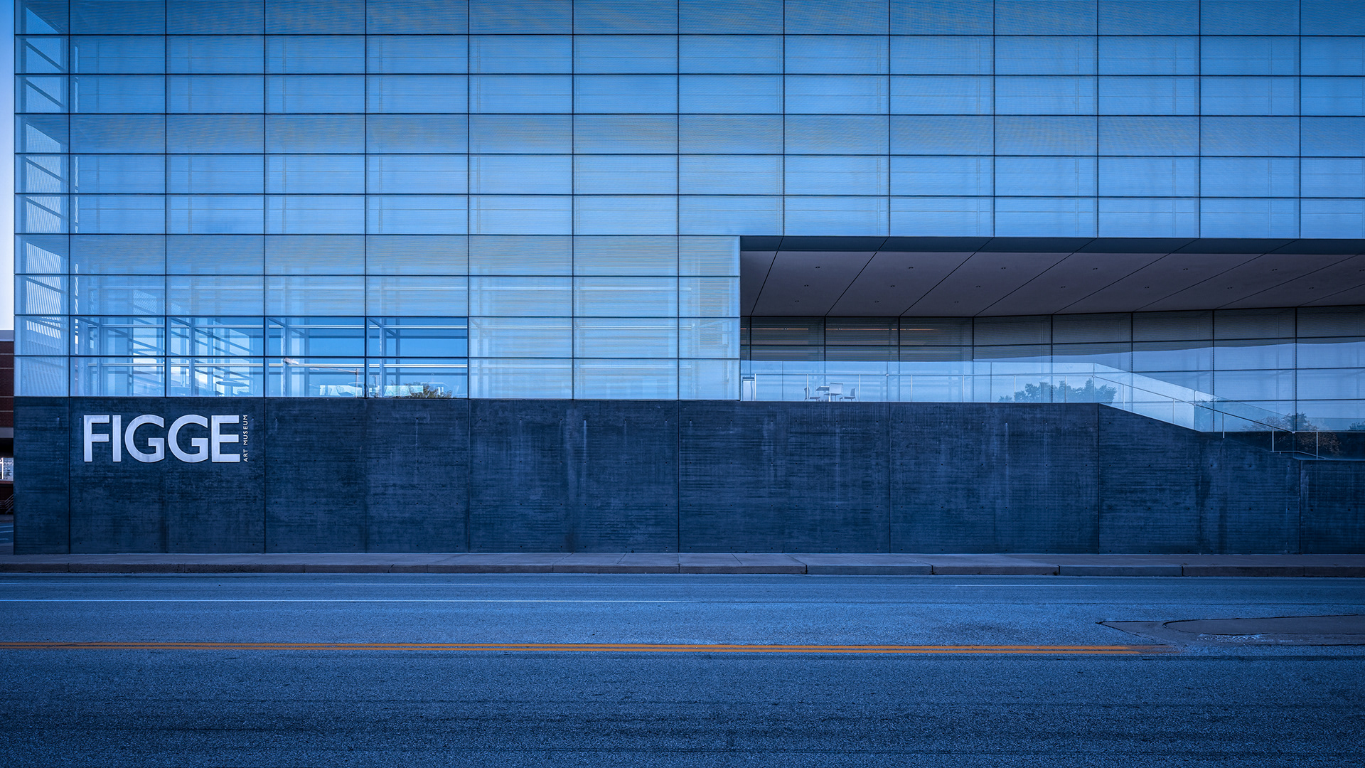 architectural photography Figge Art Museum Quad Cities, Iowa