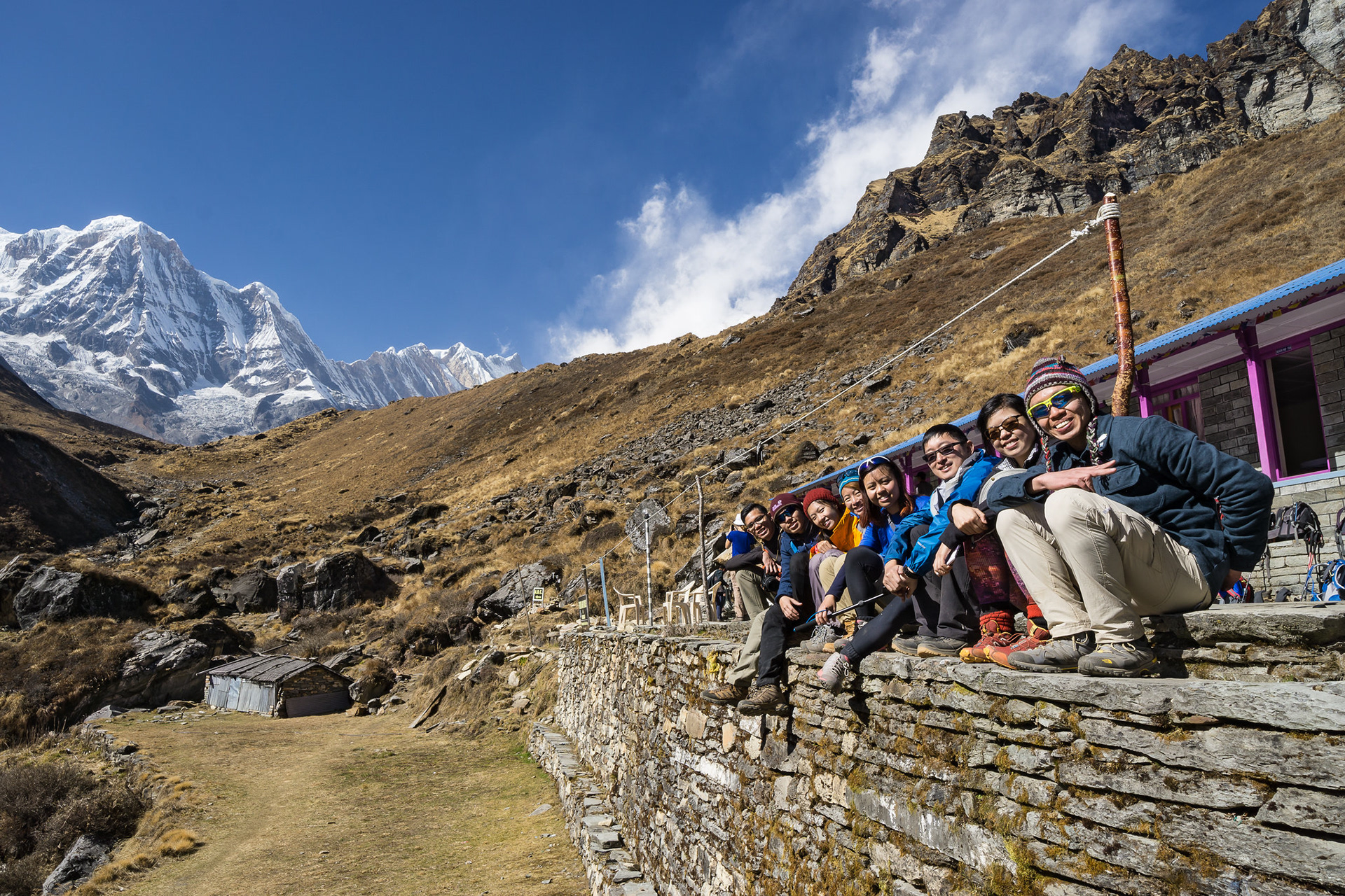 The gang at Machhapuchhre Base Camp (MBC)