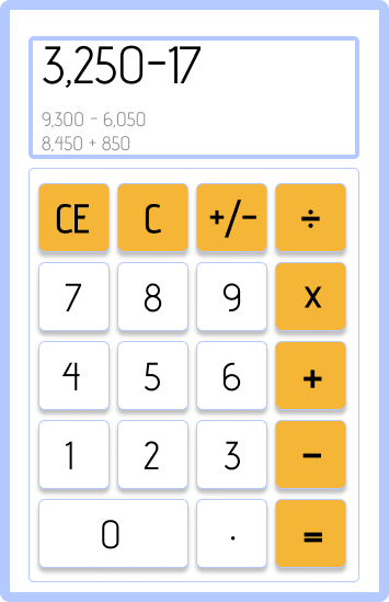 Calculator Interface.