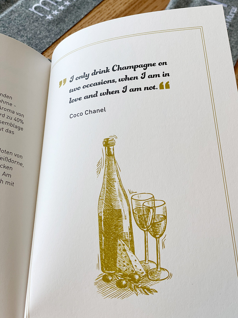 "I only drink Champagne ..."