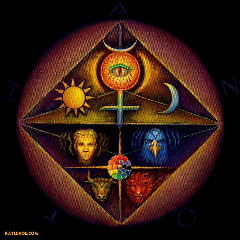 Astral Cult oil painting commission metal band album cover Hermetic symbolism
