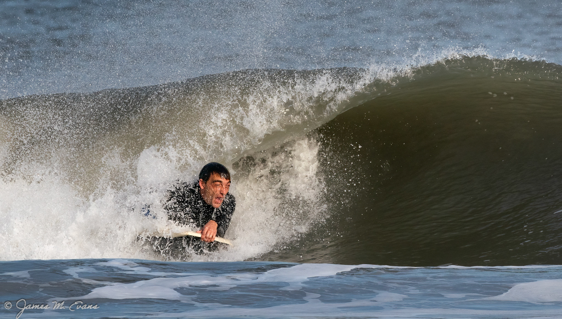 Hanging on - Wave boarder off Assateague Island National Seashore in VA