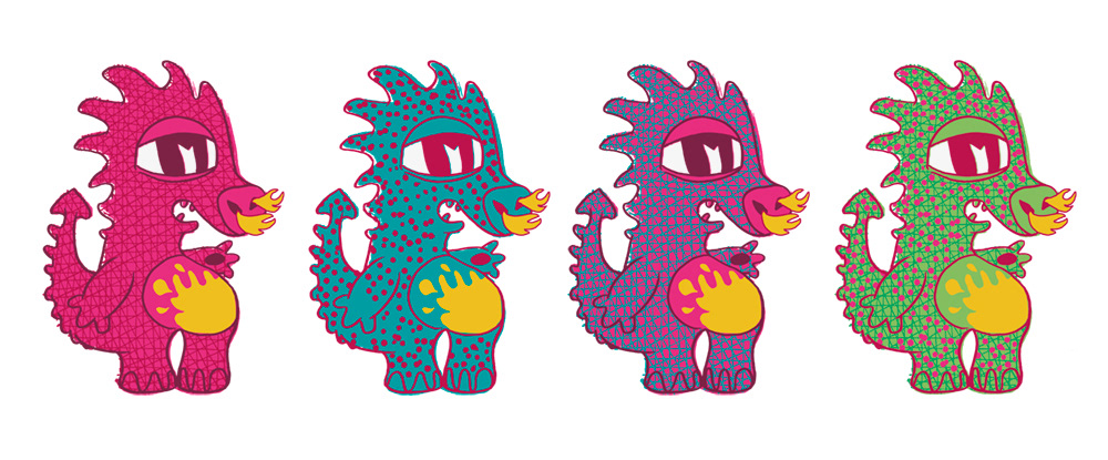 Smolie the dragon character design
