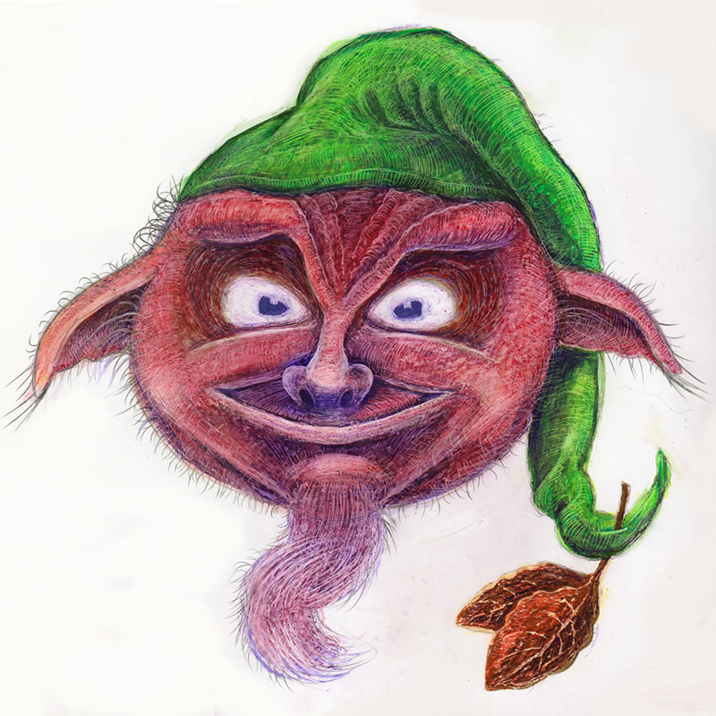 Concept for a Root Elf based on a radish for the Faerie Wood fantasy role-playing game