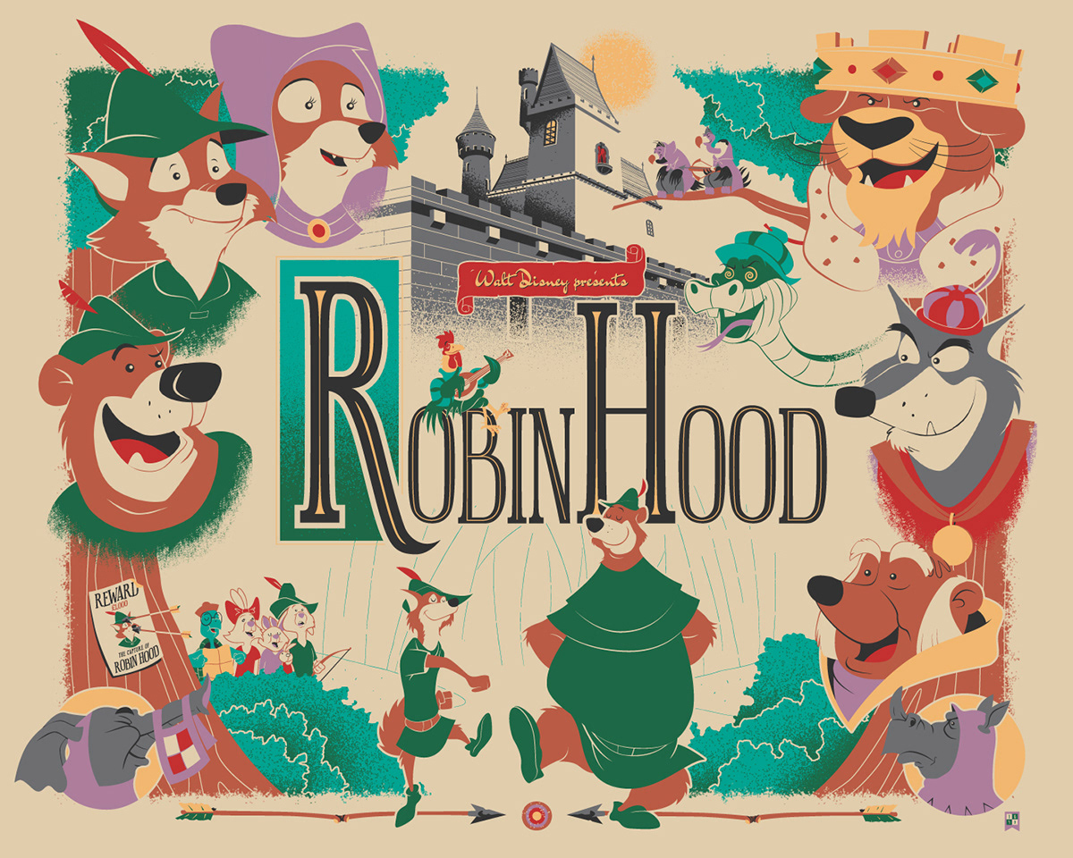 Robin hood disney, Disney posters, Retro disney