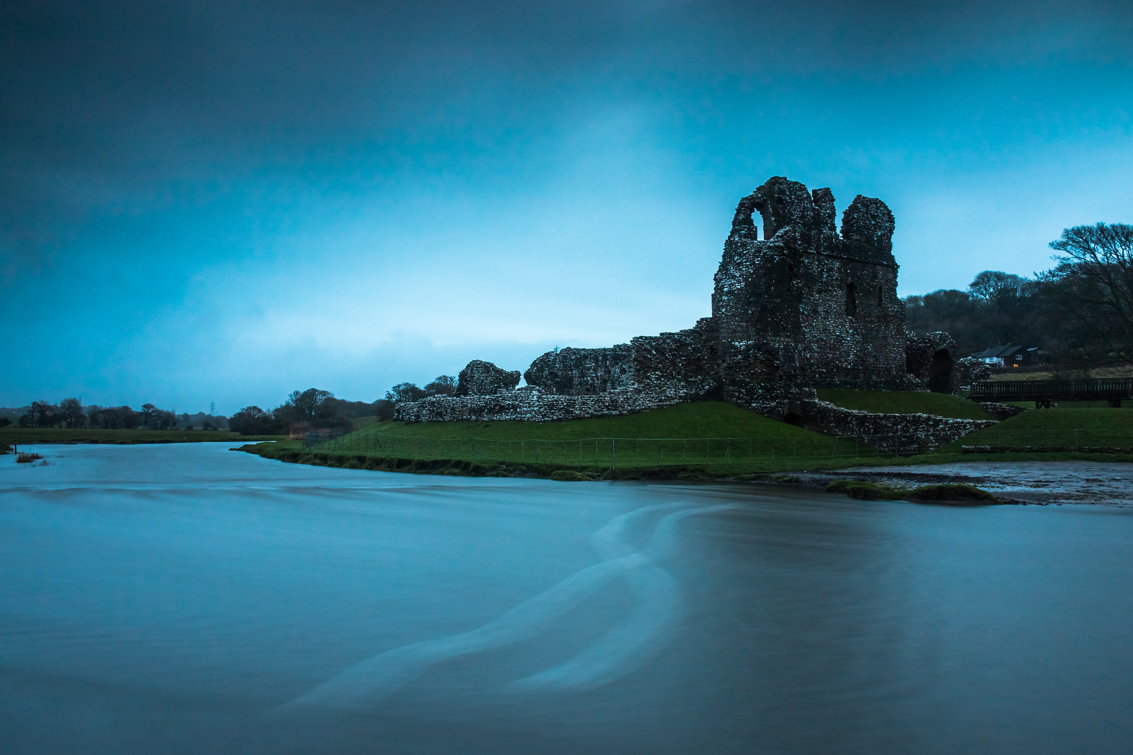 Ogmore Castle Blue Long Exposure