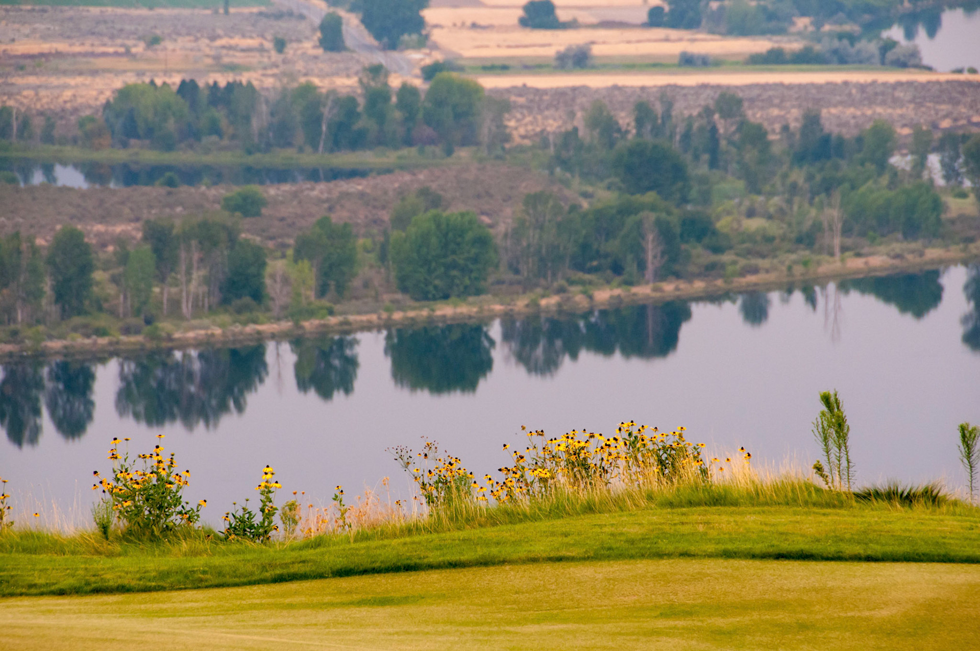 The view from the Inn at Gamble Sands near Brewster Washington.