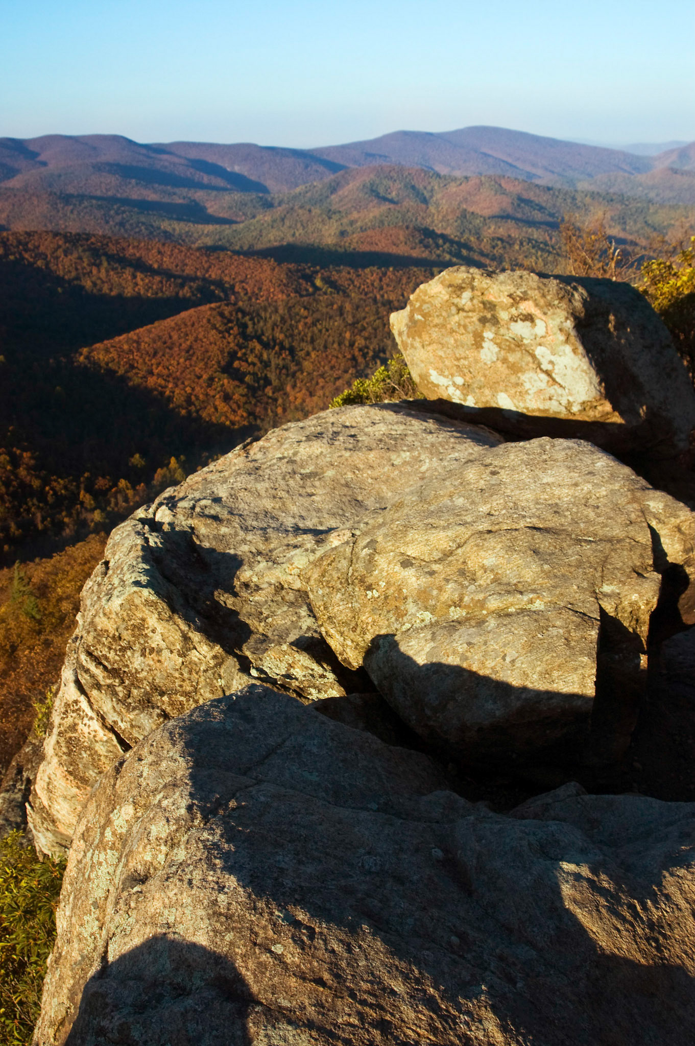 The view looking North from Mary's Rock in Shenandoah National Park in Virginia.
