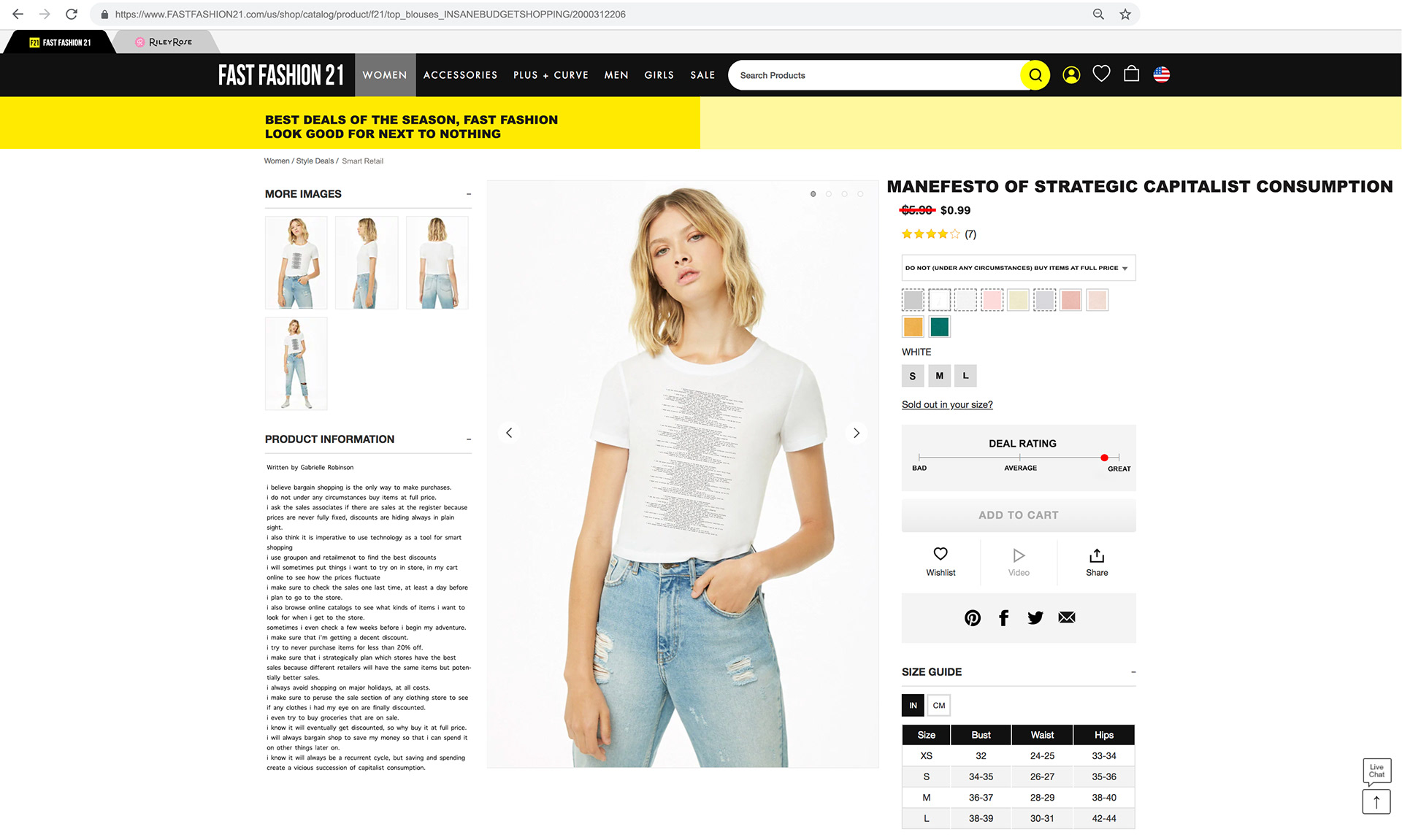 Fast Fashion Manifesto